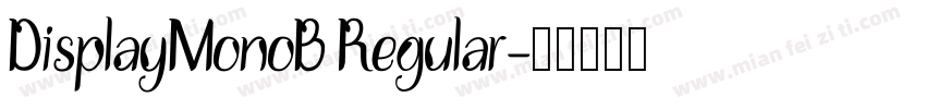 DisplayMonoB Regular字体转换